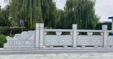 景德镇 芝麻灰桥栏杆、河道栏杆安装效果