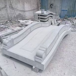 景德镇 芝麻灰花岗岩园林景观 小石桥