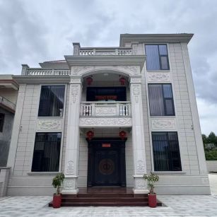 景德镇 芝麻白石材别墅干挂案例展示