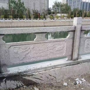 景德镇 芙蓉白大花桥梁、河道，石材栏杆、围栏、护栏