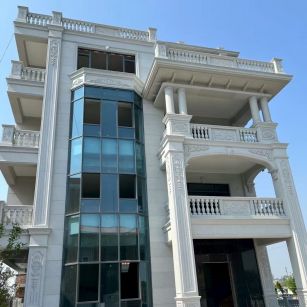 景德镇 芝麻白花岗岩别墅外墙干挂效果展示