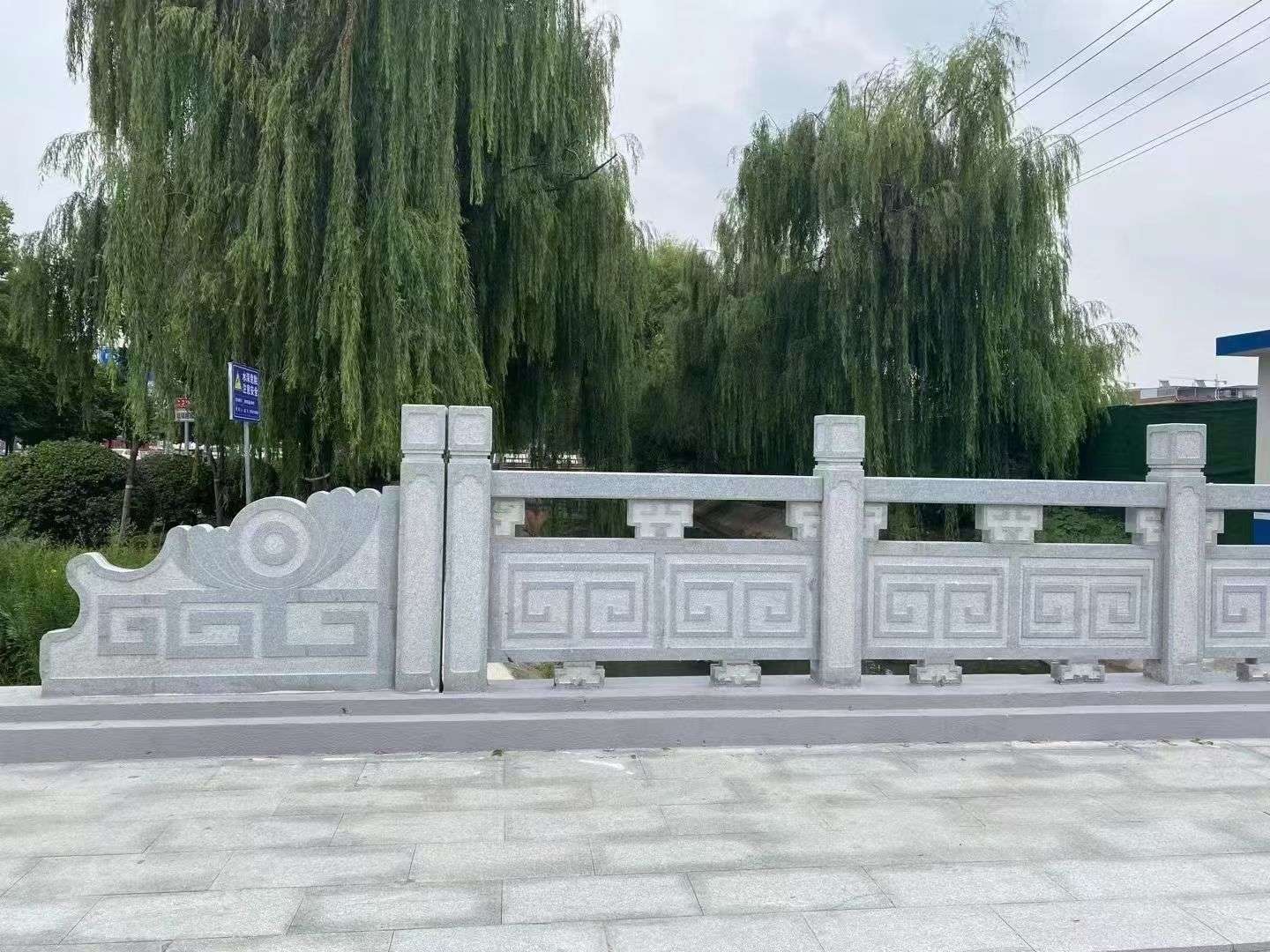 景德镇 芝麻灰桥栏杆、河道栏杆安装效果