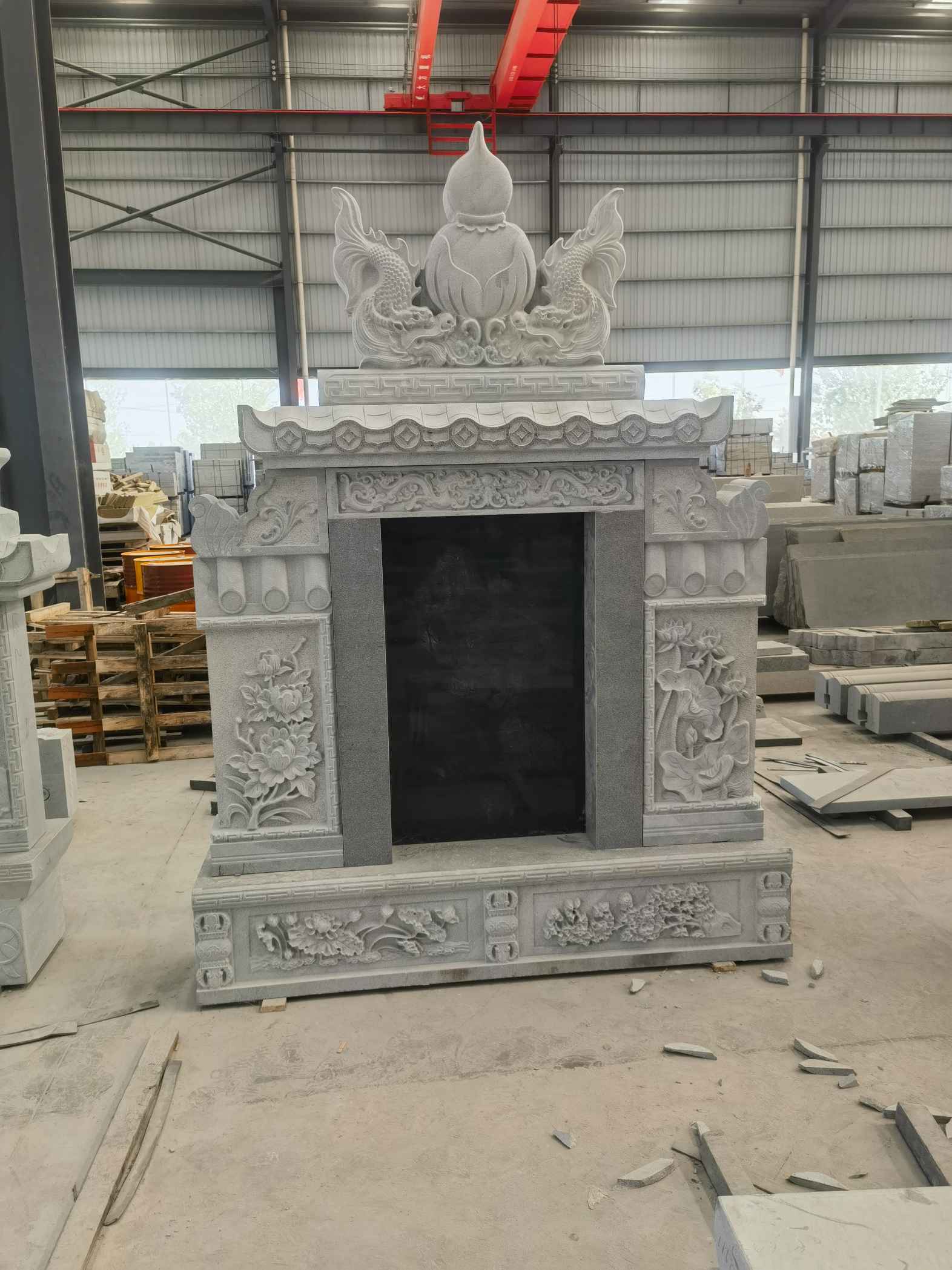 景德镇 芝麻灰高档墓碑、土墓，一套也支持定做