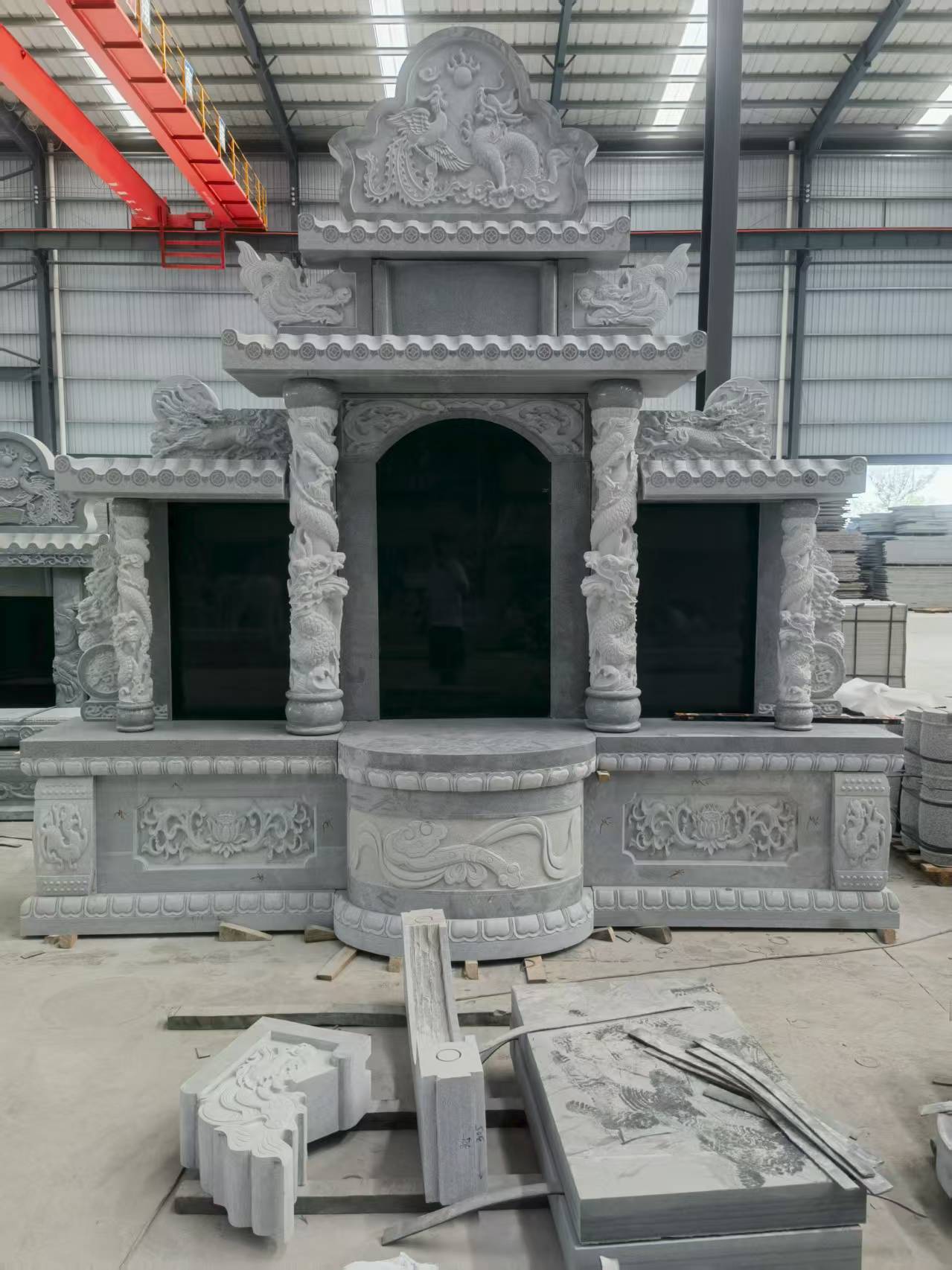 景德镇 芝麻灰高档墓碑，土墓，可定制