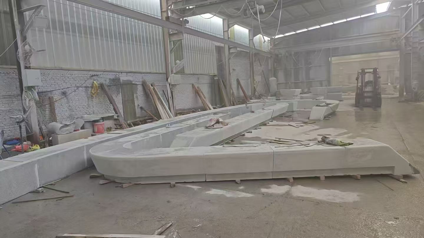 景德镇 花岗岩整石坐凳拼装