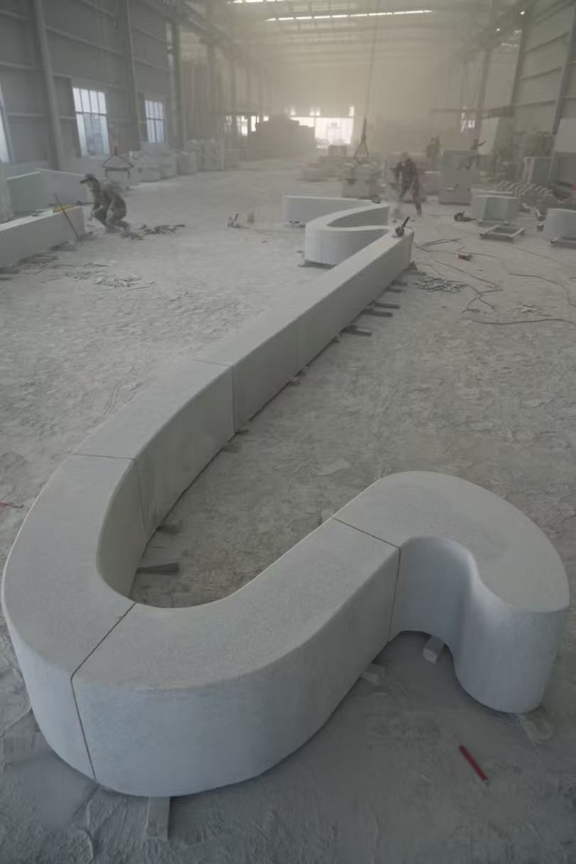 景德镇 花岗岩整石坐凳拼装