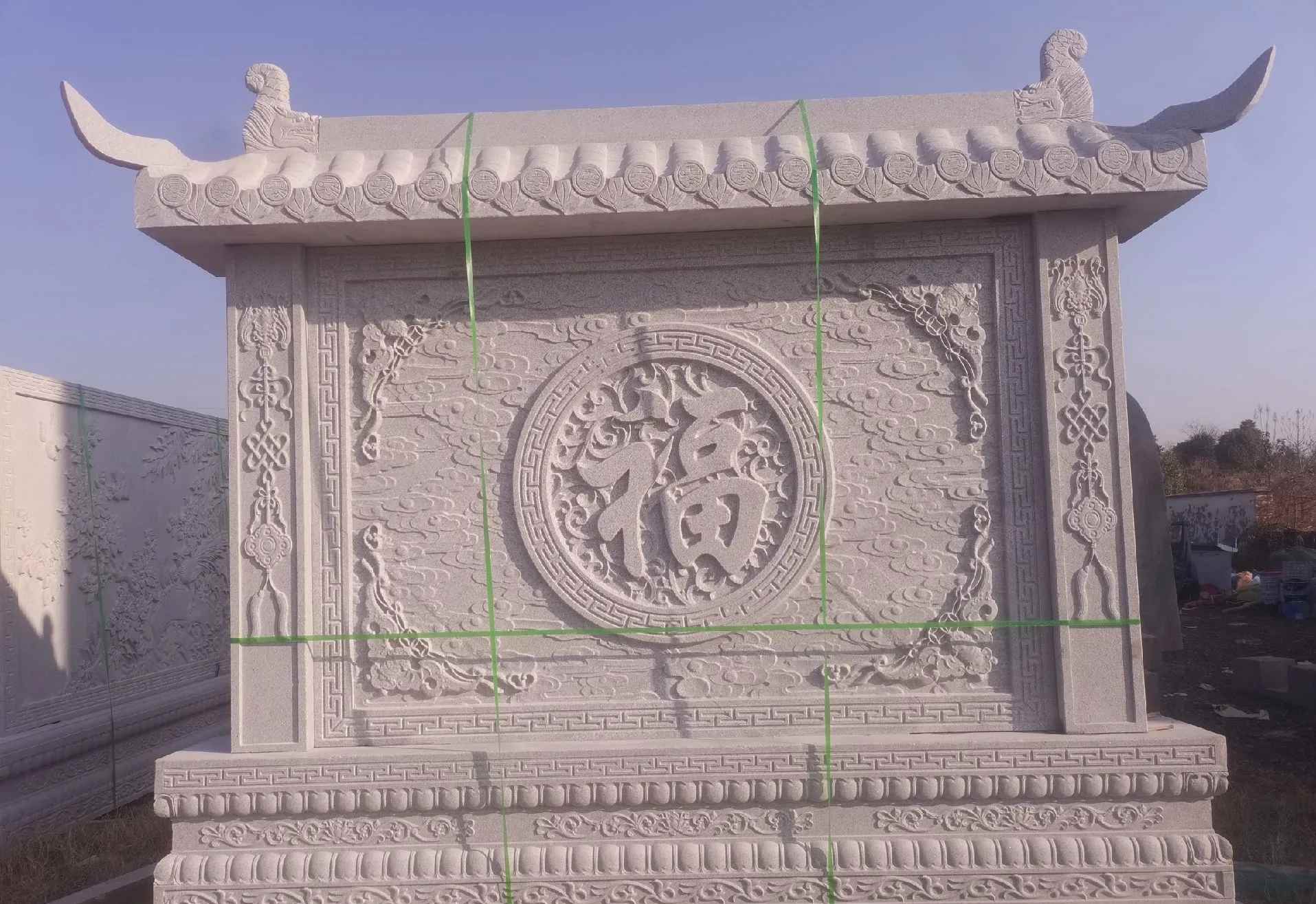 景德镇 芝麻白花岗岩屏风，照壁，影壁